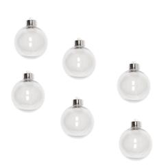 Kunststoff-Kugel 6er Set transparent 6 Stück a 8cm 6 Stück a 8cm