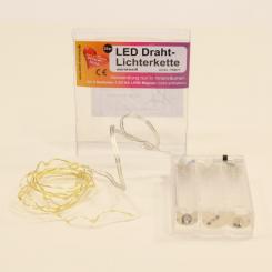 LED Draht-Lichterkette, warmweiß, 20er 