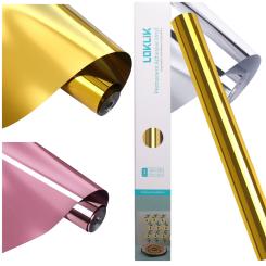 LOKLiK Permanent haftende Vinylfolie Spiegel Metallic 30,5x180cm 