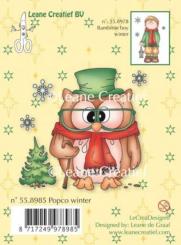 LeCrea - Silikon Stempel Owl Popco winter 