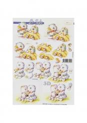 LeSuh 3D Bogen Bär hellblau 