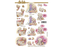 LeSuh 3D Bogen Bär rosa 