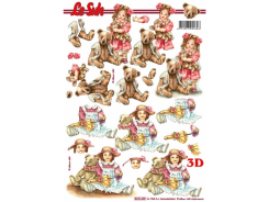 LeSuh 3D Bogen Puppe und Teddybär 