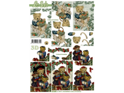 LeSuh 3D Bogen Weihnachtsbär 