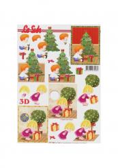 LeSuh 3D Bogen Weihnachtsbaum mit Kinder 