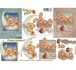 LeSuh 3D Etappen Bär auf dem Mond 