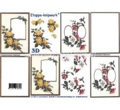 LeSuh 3D Etappen Bogen Blumen im Rahmen II 