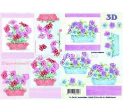 LeSuh 3D Etappen Bogen Blumen in der Schale 