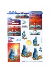 LeSuh 3D Etappen Bogen Eichhörnchen & Schwan 