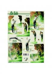 LeSuh 3D Etappen Bogen Golfspieler 