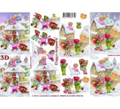 LeSuh 3D Etappen Bogen Kinder im Schnee 