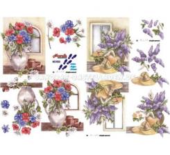 LeSuh 3D Etappen Bogen Klatschmohn + Flieder 