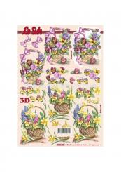 LeSuh 3D Etappen Bogen Korb mit Veilchen 