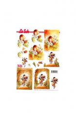 LeSuh 3D Etappen Bogen Küken auf Fahrrad 