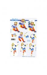 LeSuh 3D Etappen Bogen Mädchen mit Roller-Skates 