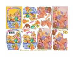 LeSuh 3D Etappen Bogen Osterhase + Korb 