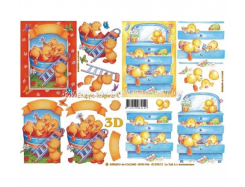 LeSuh 3D Etappen Bogen Osterküken 