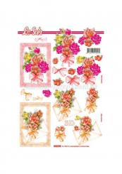 LeSuh 3D Etappen Bogen Rosen in Umschlag 