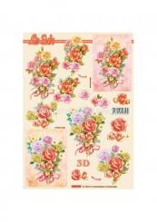 LeSuh 3D Etappen Bogen Rosenstrauß 