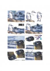 LeSuh 3D Etappen Bogen Seehund & Möwe 