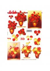 LeSuh 3D Etappen Bogen Vase mit Rosen 