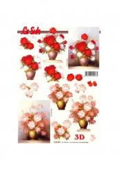 LeSuh 3D Etappen Bogen Vase mit Rosen 