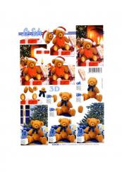 LeSuh 3D Etappen Bogen Weihnachtsbär 