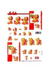 LeSuh 3D Etappen Bogen Weihnachtsbärchen 