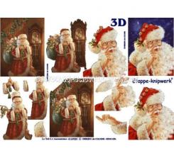 LeSuh 3D Etappen Bogen Weihnachtsmann + Uhr 