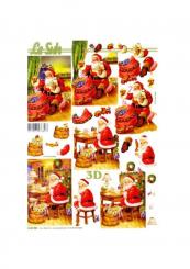 LeSuh 3D Etappen Bogen Weihnachtsmann im Haus 