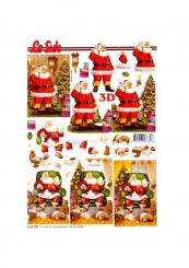 LeSuh 3D Etappen Bogen Weihnachtsmann im Zimmer 