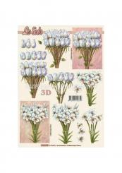 LeSuh 3D Etappen Bogen weiße Blumen 