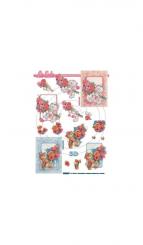 LeSuh 3D Etappenbogen Bär mit Blumenstrauß 