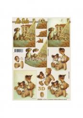 LeSuh 3D Etappenbogen Hund mit Bär 