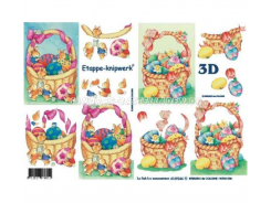 LeSuh 3D Etappenbogen Osterhasen im Korb 