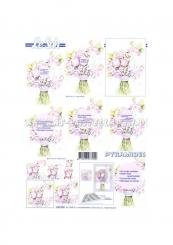 LeSuh 3D Pyramiden Bogen Blumen 