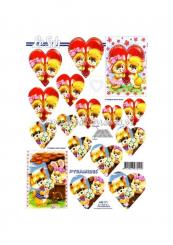 LeSuh 3D Pyramiden Bogen Herzchen 