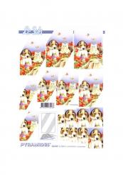 LeSuh 3D Pyramiden Bogen Hunde & Kätzchen 