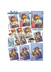 LeSuh 3D Pyramiden Bogen Katz und Hund 