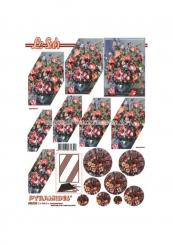 LeSuh 3D Pyramiden Bogen Vase mit Blumen 