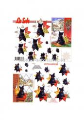 LeSuh 3D Pyramiden Bogen Weihnachten Hunde 