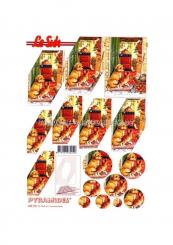 LeSuh 3D Pyramiden Bogen Weihnachten Katze und Hund 