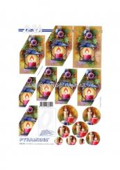 LeSuh 3D Pyramiden Bogen Weihnachtskerzen und Laterne 