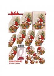 LeSuh 3D Pyramiden Bogen Weihnachtsmann 