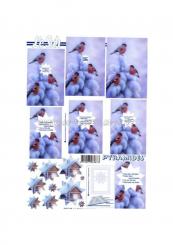 LeSuh 3D Pyramiden Bogen Winter Vögel 