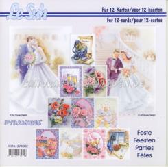 LeSuh 3D Pyramiden Buch Feste mit 12 versch. Motive 