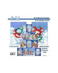 LeSuh 3D Pyramiden Buch Weihnachten mit 12 versch. Motive 