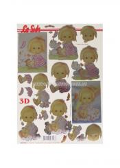 LeSuh 3D Stanzbogen Metallic, Mädchen 