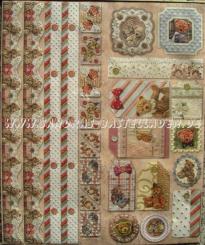 LeSuh Geprägte Stickers 24,5 x 30cm, selbstklebend Bär rosa 