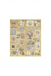 LeSuh Geprägte Stickers 24,5 x 30cm, selbstklebend Blumen 